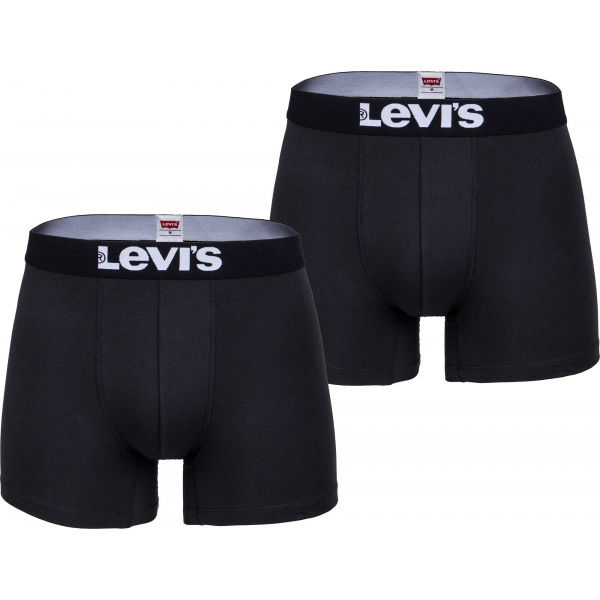 Levi's MEN BACK IN SESSION TRUNK 2P Мъжки боксерки, черно, размер