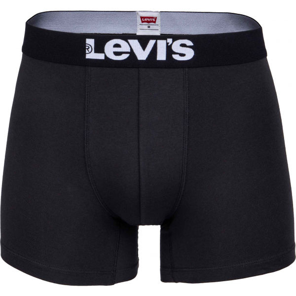 Levi's MEN SOLID BASIC BOXER 2P Boxershorts, Schwarz, Größe XXL