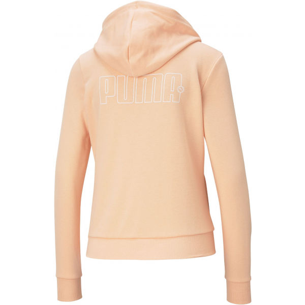 Puma REBEL FULL-ZIP HOODIE Damen Sweatshirt, Lachsfarben, Größe XS
