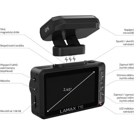 Kamera samochodowa - LAMAX T10 4K GPS - 4