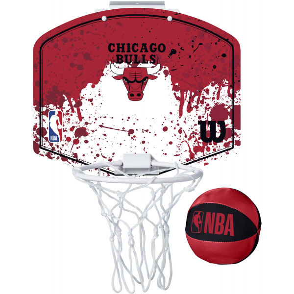 Wilson NBA MINI HOOP BULLS Mini kosárlabda palánk, piros, méret os