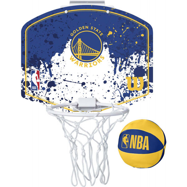 Wilson NBA MINI HOOP WARRIORS Mini kosárlabda palánk, kék, méret os