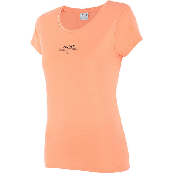 4F WOMEN´S T-SHIRTS Дамска тениска, цвят сьомга, размер