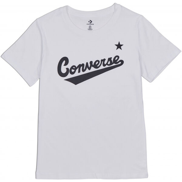 Converse SCRIPTED WORDMARK TEE Női póló, fehér, méret XS