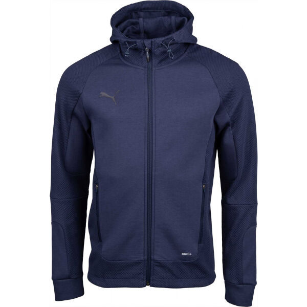 Puma TEAMCUP CASUALS HOODED JACKET Férfi kabát edzésre, sötétkék, méret M