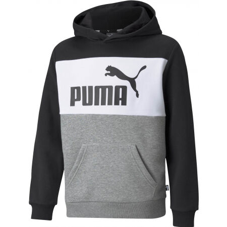 Puma ESS+COLORBLOCK HOODIE FL B - Chlapecká mikina