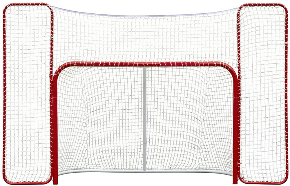 Hockey goal with a backstop