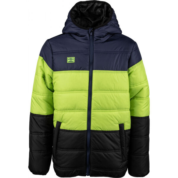 Umbro IMOD Gyerek steppelt kabát, fényvisszaverő neon, méret 128-134