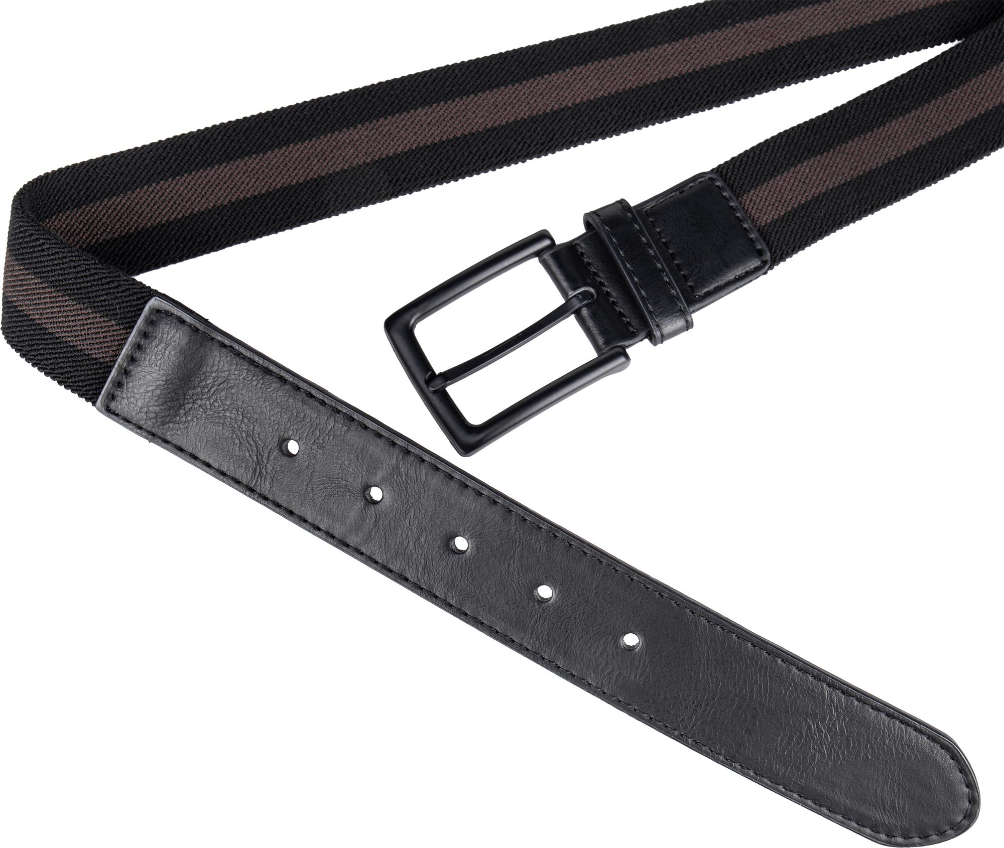 Elastic belt with a metal buckle