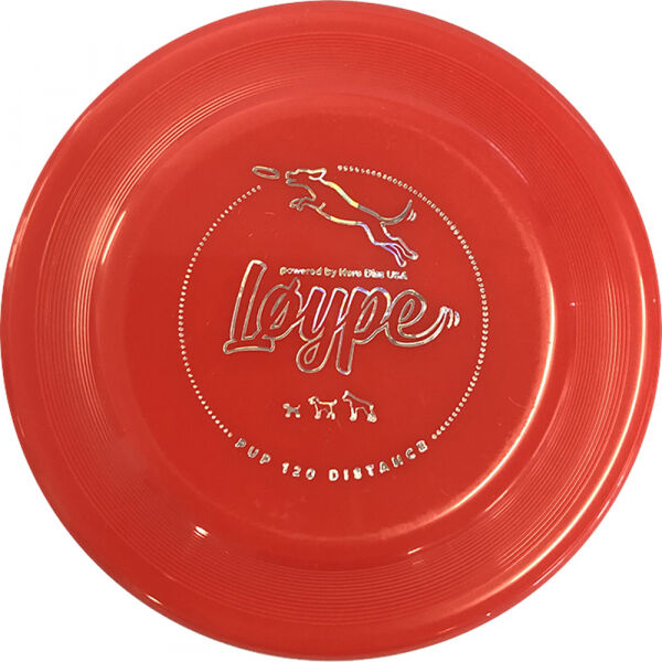Løype PUP 120 DISTANCE Мини диск за кучета, червено, Veľkosť Os