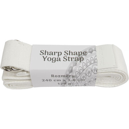 SHARP SHAPE YOGA STRAP WHITE - Jóga páska