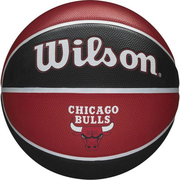 Wilson NBA TEAM TRIBUTE BULLS Basketball, Rot, Größe 7