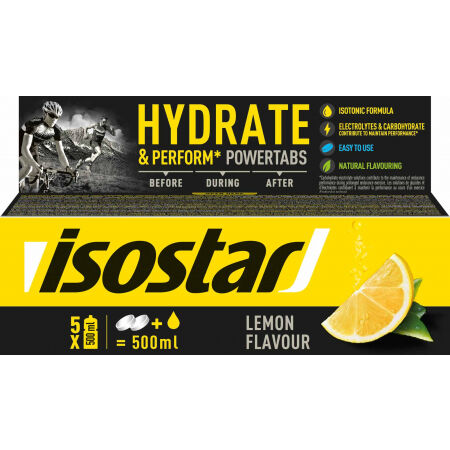 Isostar TABLETY BOX CITRON 120 G - Rozpustný izotonický nápoj  v tabletách