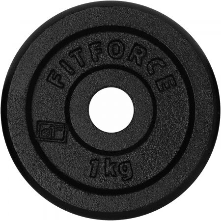 Fitforce WEIGHT DISC PLATE 1KG BLACK METAL - Weight Disc Plate