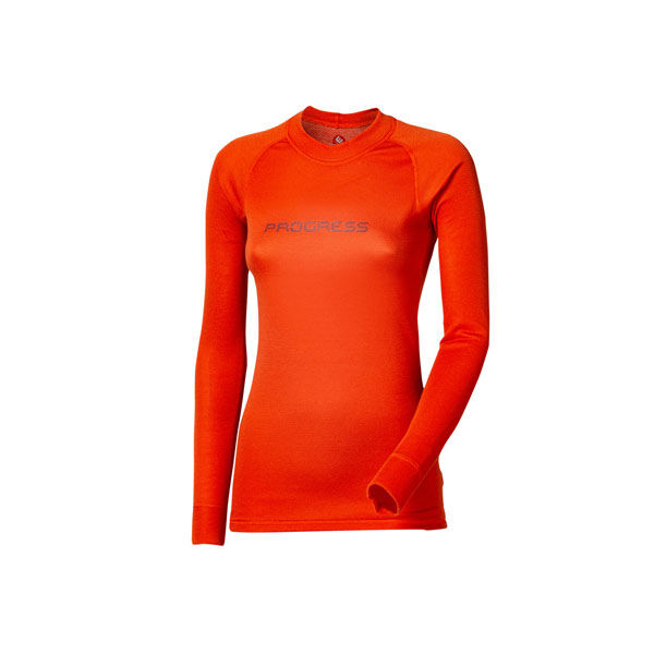 PROGRESS DF NDRZ PRINT Дамска функционална блуза с дълъг ръкав, оранжево, размер