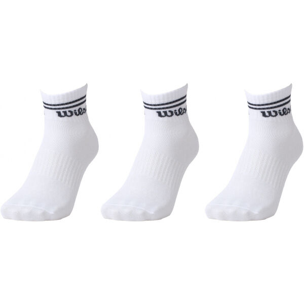Wilson 3PP MENS QUARTER Мъжки чорапи, бяло, veľkosť 39-42
