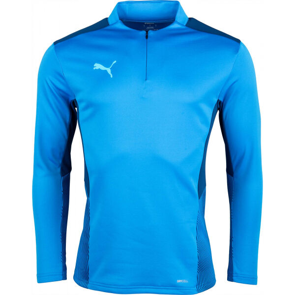 Puma TEAMCUP 1/4 ZIP TOP Herren Trainingssweatshirt, Blau, Größe L