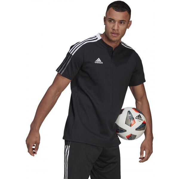 Adidas TIRO21 POLO Мъжка футболна тениска, черно, Veľkosť XL