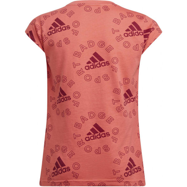 Adidas LOGO T1 Dievčenské Tričko, Ružová, Veľkosť 152