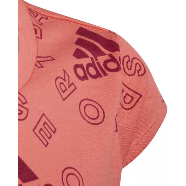 Adidas LOGO T1 Dievčenské Tričko, Ružová, Veľkosť 152