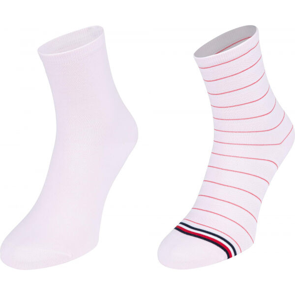 Tommy Hilfiger WOMEN SHORT SOCK 2P PREPPY Дамски чорапи, розово, veľkosť 35-38