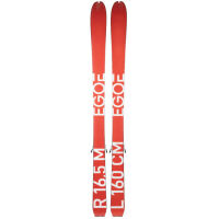 Mountaineering skis with skins
