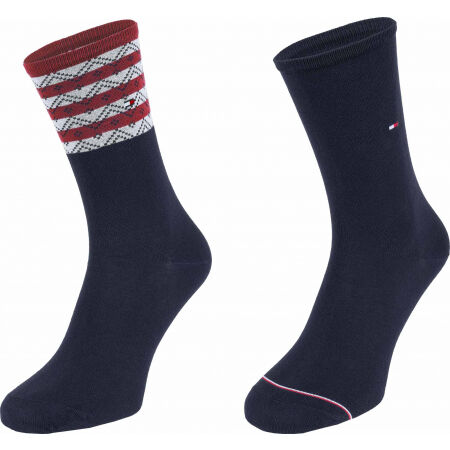Tommy Hilfiger WOMEN SEASONAL TENCEL SOCK 2P FOLK STRIPE - Women's socks