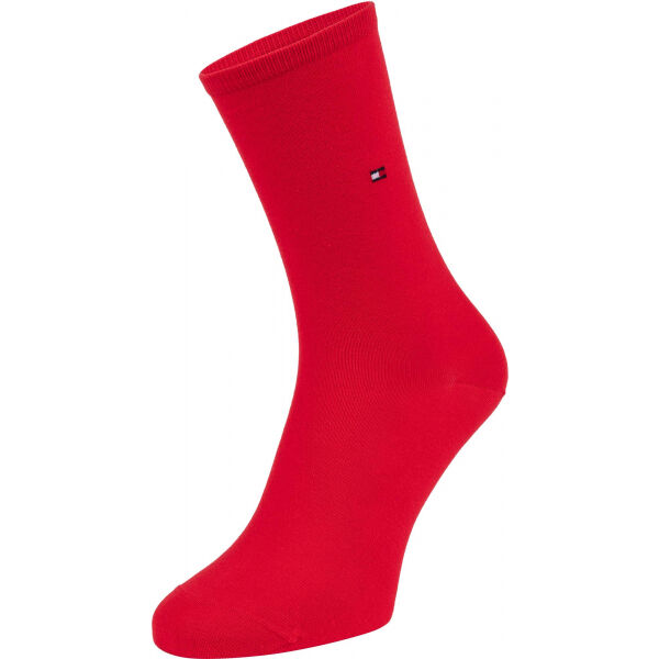 Tommy Hilfiger WOMEN SOCK 2P SMALL STRIPE Дамски чорапи, червено, Veľkosť 35-38