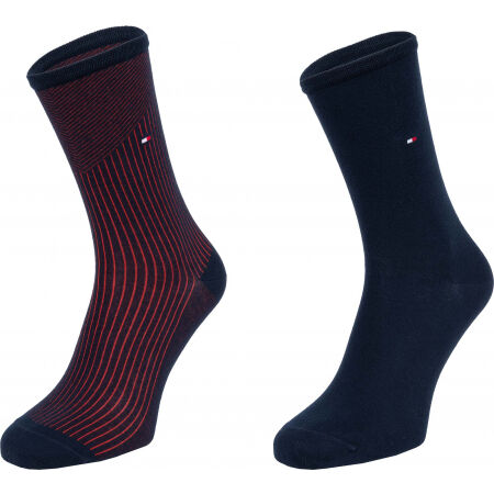 Tommy Hilfiger WOMEN SEASONAL TENCEL SOCK 2P RIB - Dámské ponožky