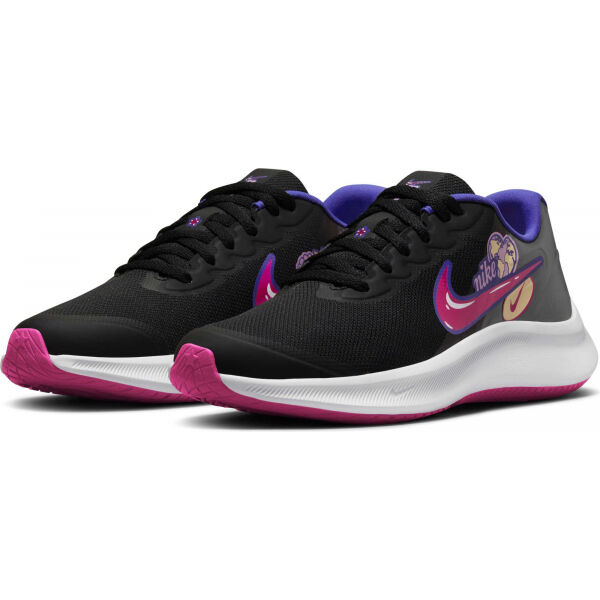 Nike STAR RUNNER 3 Детски спортни обувки, черно, Veľkosť 39