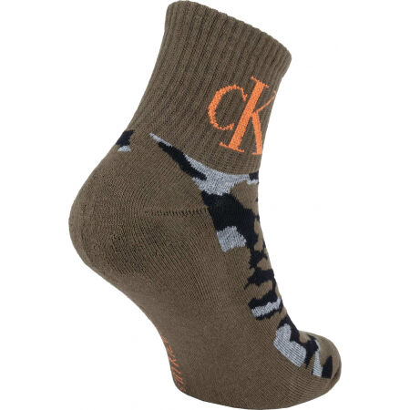 Pánske ponožky - Calvin Klein 2PK MONOGRAM CAMO CUSHION QUARTER JASON - 5