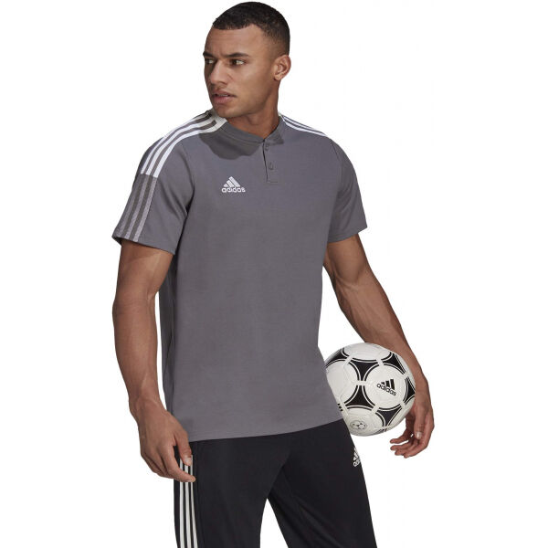 Adidas TIRO21 POLO Herren Fußballshirt, Grau, Größe XXXL