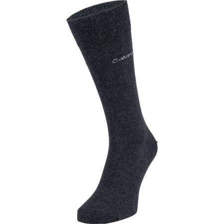 Men's socks - Calvin Klein 3PK MULTI LOGO DRESS CREW GIFTBOX DARWIN - 6