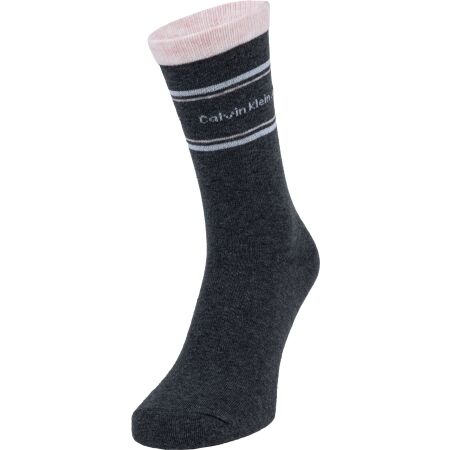 Women's socks - Calvin Klein WOMENS 4PK MULTI LOGO DRESS CREW GIFTBOX EVE - 2