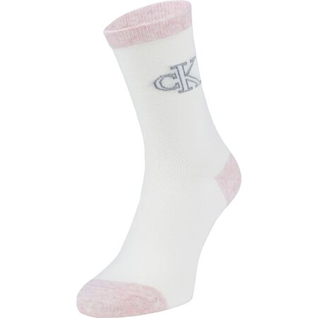 Women's socks - Calvin Klein WOMENS 4PK MULTI LOGO DRESS CREW GIFTBOX EVE - 6