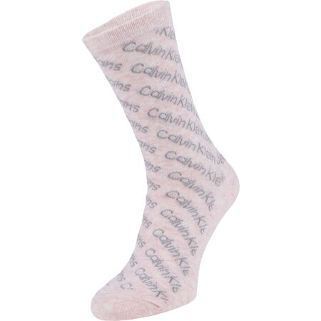Dámské ponožky - Calvin Klein WOMENS 4PK MULTI LOGO DRESS CREW GIFTBOX EVE - 8