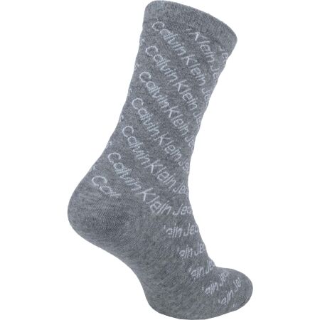 Dámske ponožky - Calvin Klein WOMENS 4PK MULTI LOGO DRESS CREW GIFTBOX EVE - 9