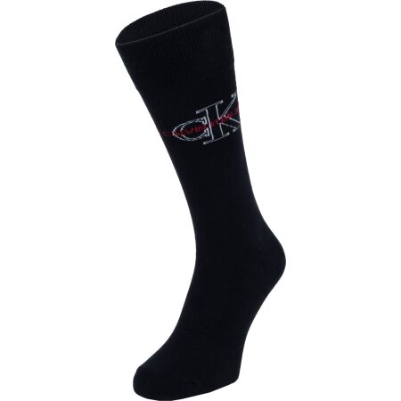 Set of men's socks - Calvin Klein CREW 4P JEANS LOGO GIFTBOX WADE - 4