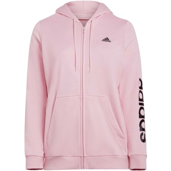 adidas LIN FT FZ HD WIN Női pulóver, rózsaszín, méret 3x