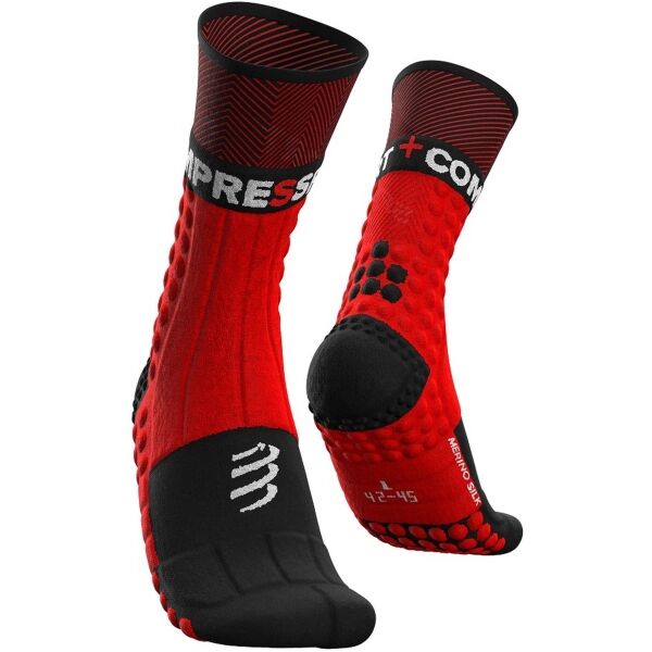 Compressport PRO RACING SOCKS WINTER TRAIL Зимни чорапи за бягане, червено, Veľkosť T3