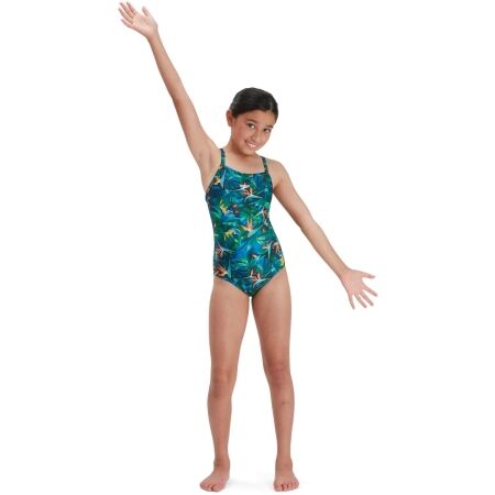 Dievčenské jednodielne plavky - Speedo ALLOVER THINSTRAP MUSCLEBACK - 2