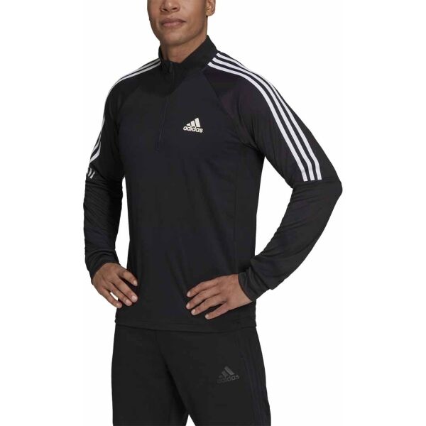 Adidas SERENO 1/4 TT Мъжки футболен суитшърт, черно, Veľkosť XL