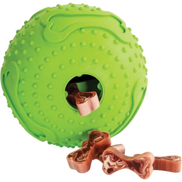 HIPHOP TREATING BALL 9.5 CM Jutalomfalatos labda, zöld, méret os