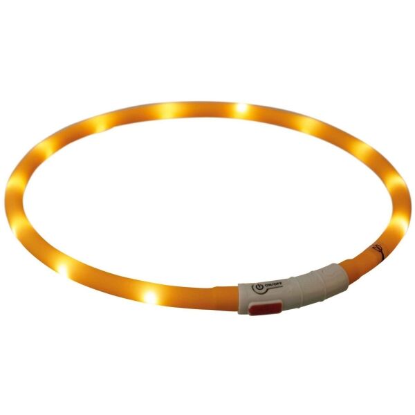 TRIXIE FLASH USB SHINING COLLAR XS-XL Leuchtendes Halsband, Orange, Größe Os