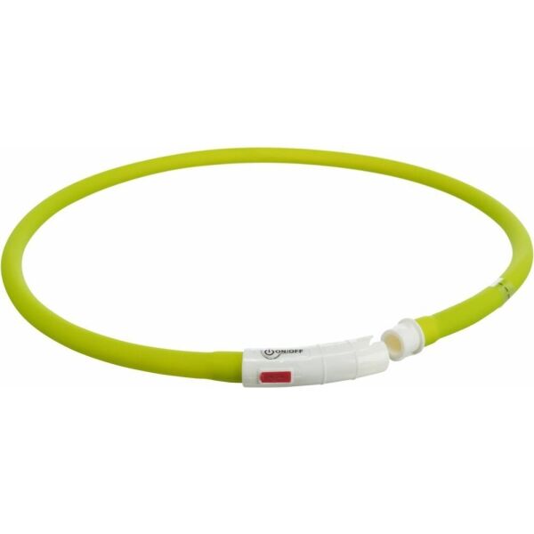 TRIXIE FLASH USB SHINING COLLAR XS-XL Leuchtendes Halsband, Reflektierendes Neon, Größe Os