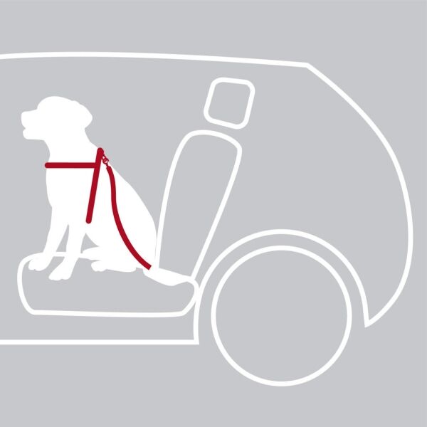 TRIXIE DOG CAR HARNESS XS 20-50CM Предпазен нагръдник за куче за кола, черно, Veľkosť XS