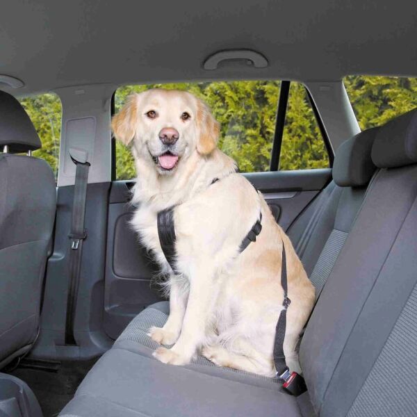 TRIXIE DOG CAR HARNESS S 30-60CM Предпазен нагръдник за куче за кола, черно, Veľkosť S