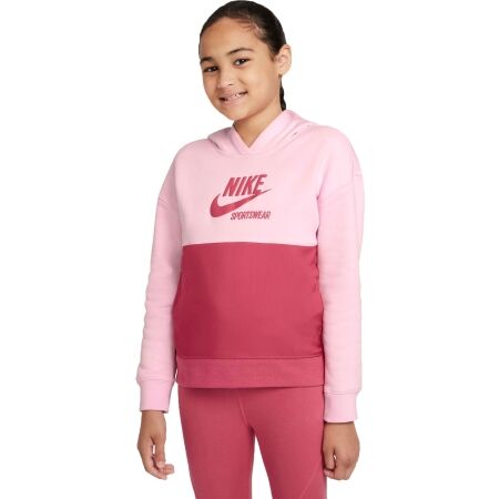 Nike NSW HERITAGE FT HOODIE G - Суитшърт за момичета