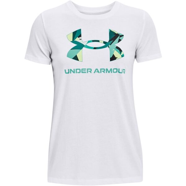 Under Armour LIVE SPORTSTYLE GRAPHIC SS Дамска тениска, бяло, размер