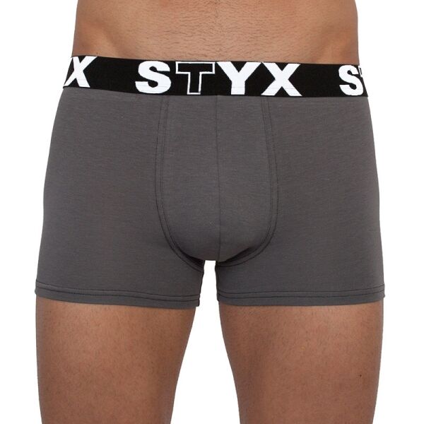 Styx MEN'S BOXERS SPORTS RUBBER Férfi boxeralsó, sötétszürke, méret XL